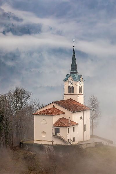 Slovenia-church on the hillside in Kobarid